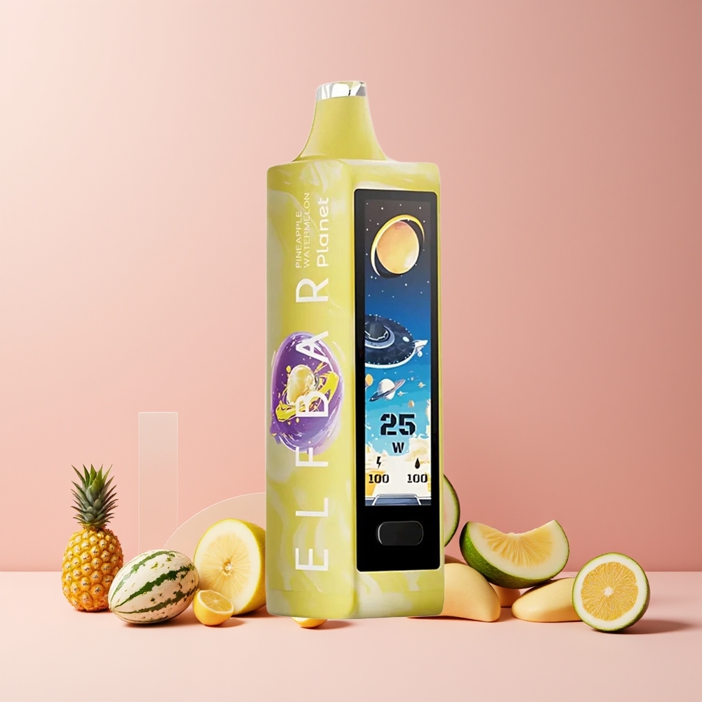 Elf Bar Planet 25000 Puffs France Grossiste - E-liquide 18ml, Batterie 800mAh Rechargeable, Ananas Pastèque
