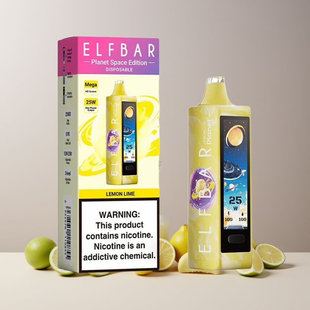 Elf Bar Planet 25000 Puffs France Grossiste Vape Jetable Rechargeable 18ml 5% - Citron Vert
