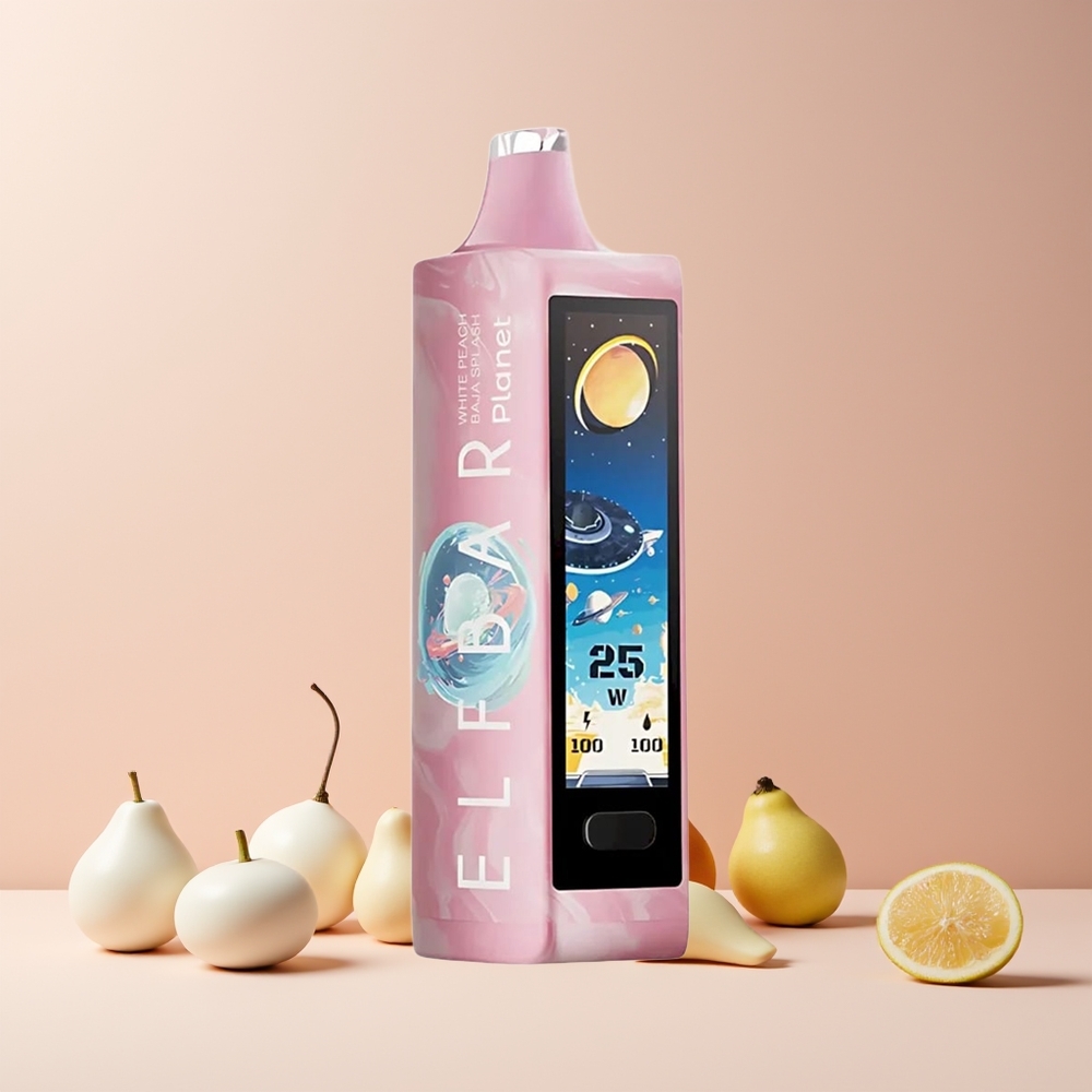 Elf Bar Planet 25 000 Puffs France Grossiste – Pêche Blanche Baja Splash Rechargeable 50mg 18ml Mesh