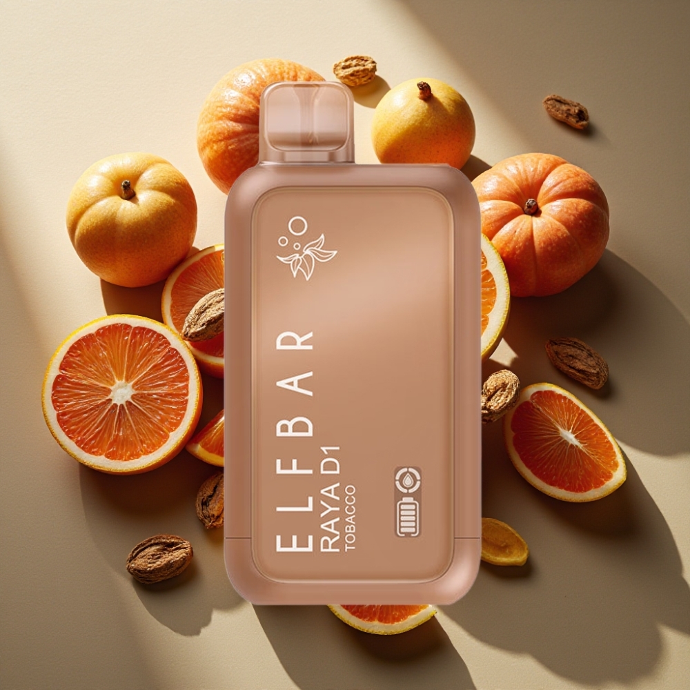 Elf Bar Raya D1 13000 Puffs France Grossiste - 18ml, 650mAh, Rechargeable, 5% Nicotine, Tabac
