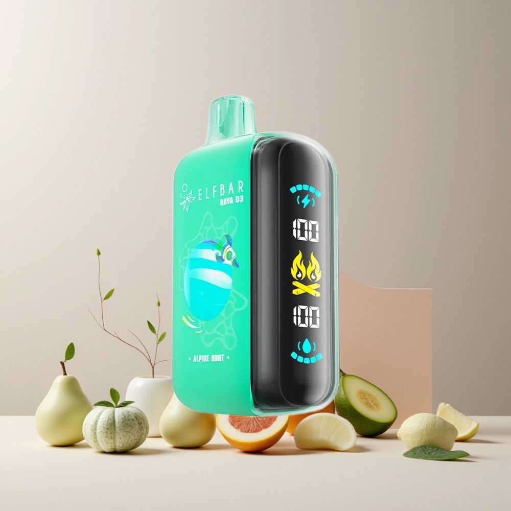 ELF BAR RAYA D3 25000 Puffs France Grossiste - 23ml / 850mAh Rechargeable / Menthe Alpine