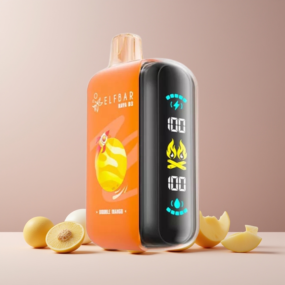 ELF BAR RAYA D3 25000 Puffs France Grossiste - Rechargeable 850mAh, 23ml Pré-rempli, Double Mangue