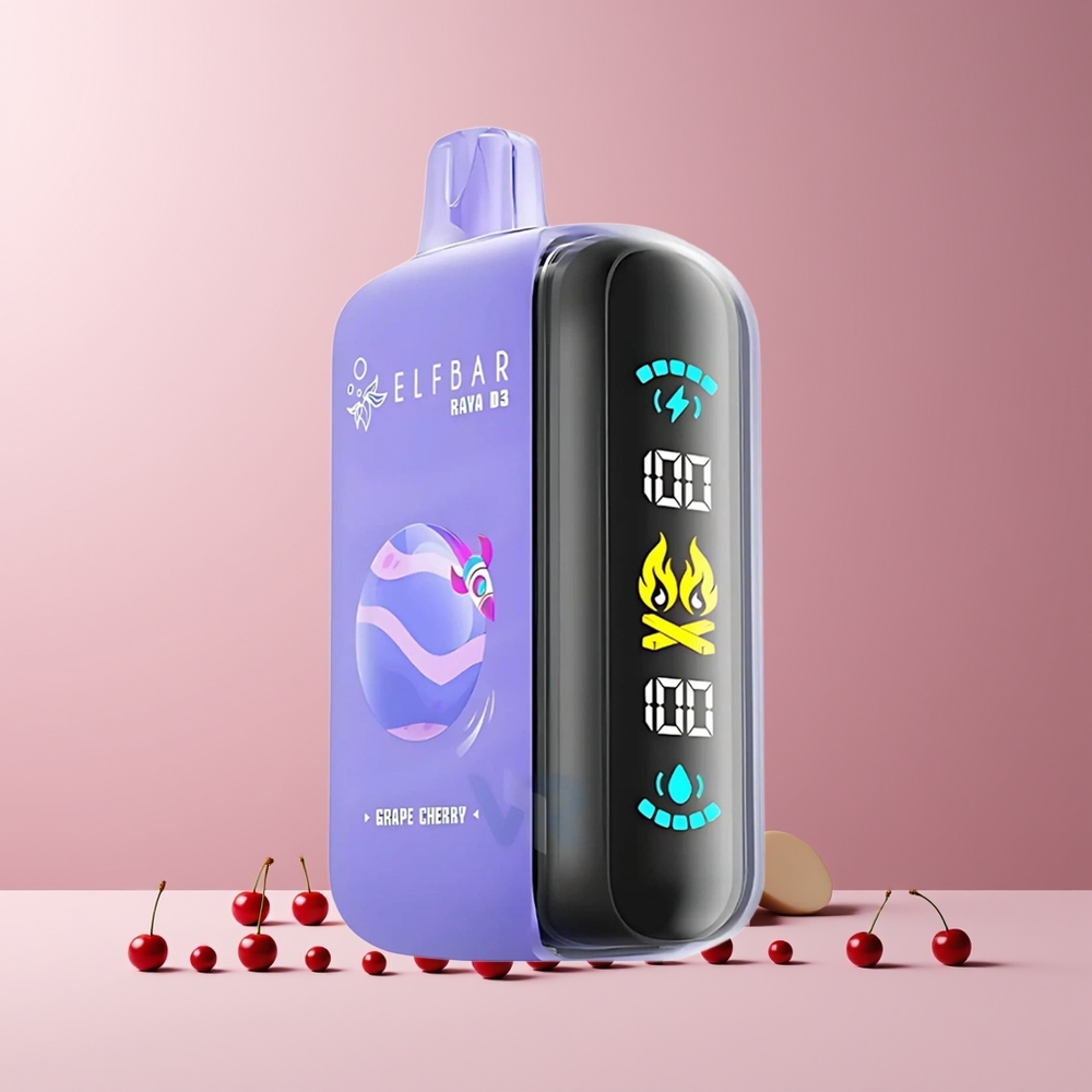 ELF BAR RAYA D3 25000 Puffs France grossiste Rechargeable 23ml 5% Raisin Cerise