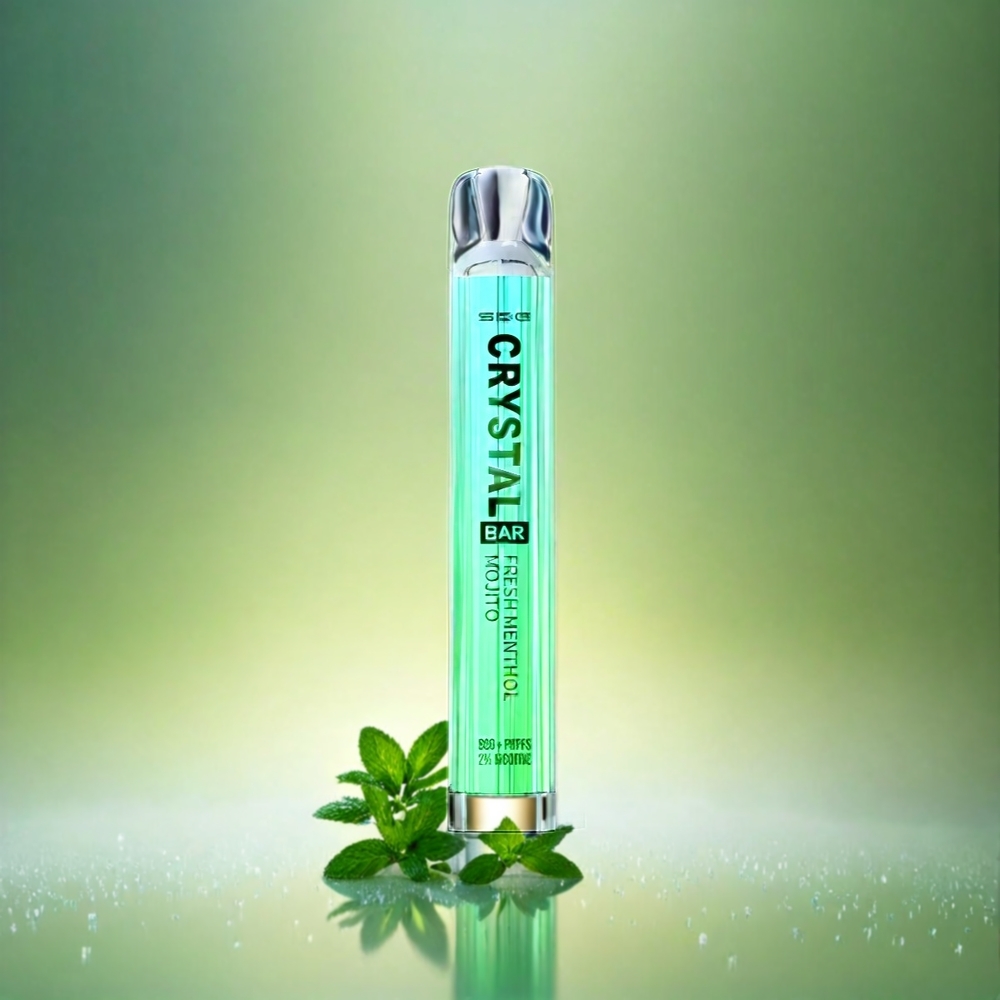 Ske Crystal Bar 600 France Grosiste 0% 2% Nicotine 500mAh 600 Puffs Menthe Menthol Mojito