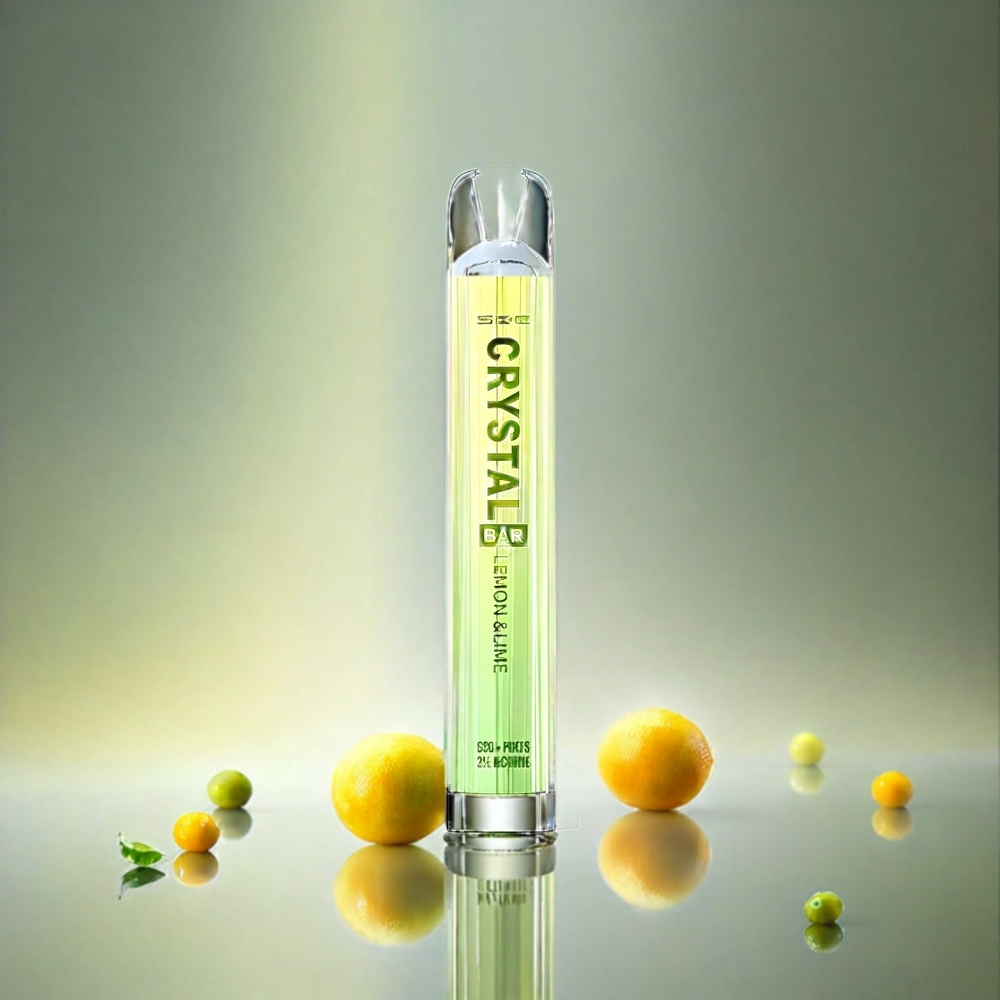 Ske Crystal Bar 600 France Grosiste - 0% de nicotine, 2,0 ml, Citron et Citron Vert (bobine de mailles)