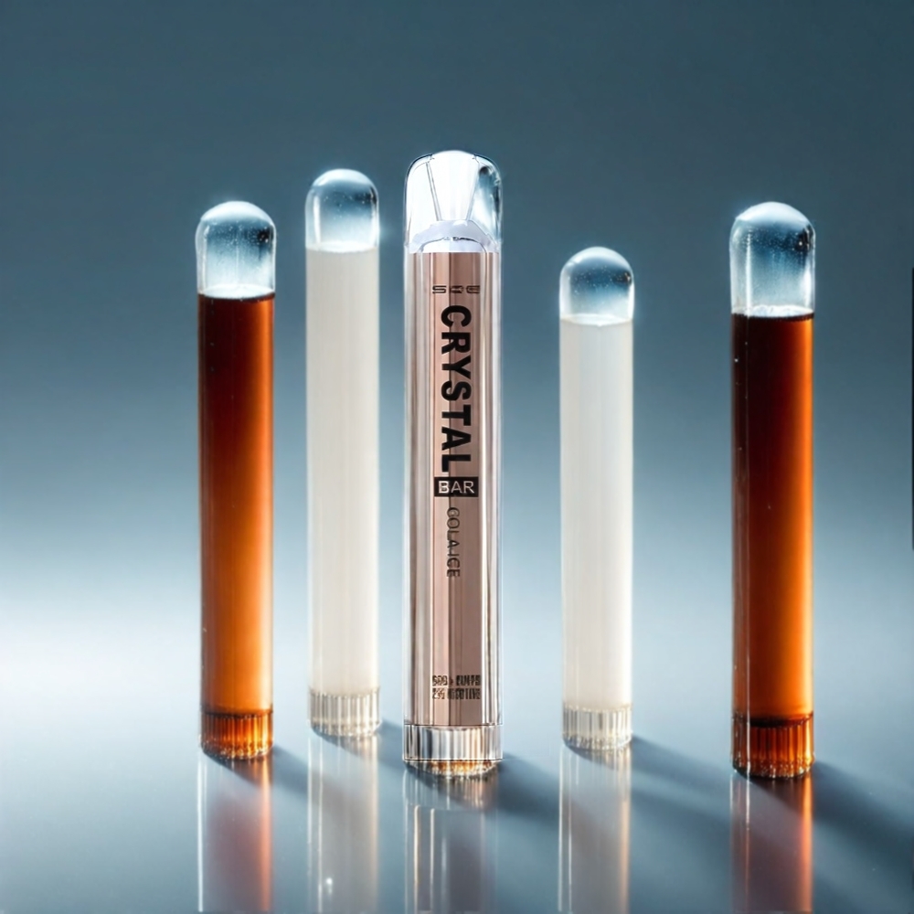 Ske Crystal Bar 600 France Grosiste - 0% de nicotine, e-liquide 2,0 ml, cola glacée, 600 bouffées