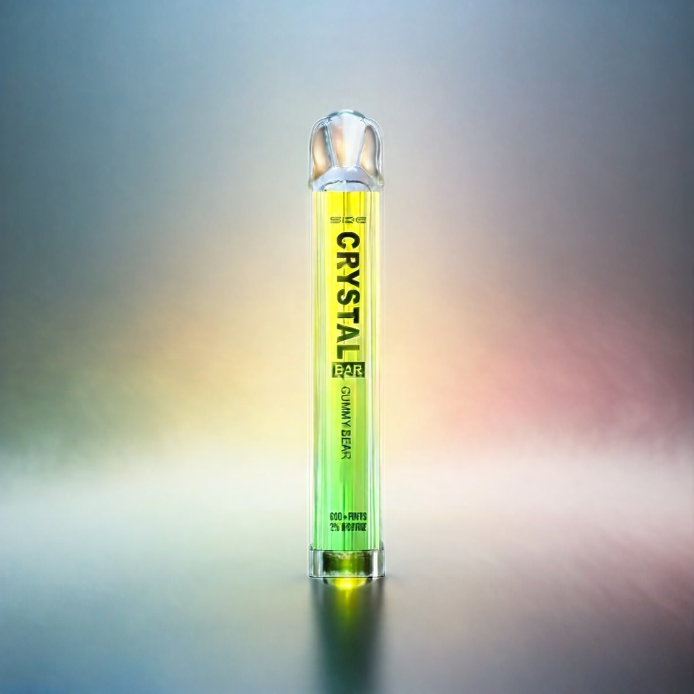 Ske Crystal Bar 600 France Grosiste - 0% ou 2% de nicotine, 500mAh, 600 bouffées, inoxydable acétique, ours gommeux Arôme