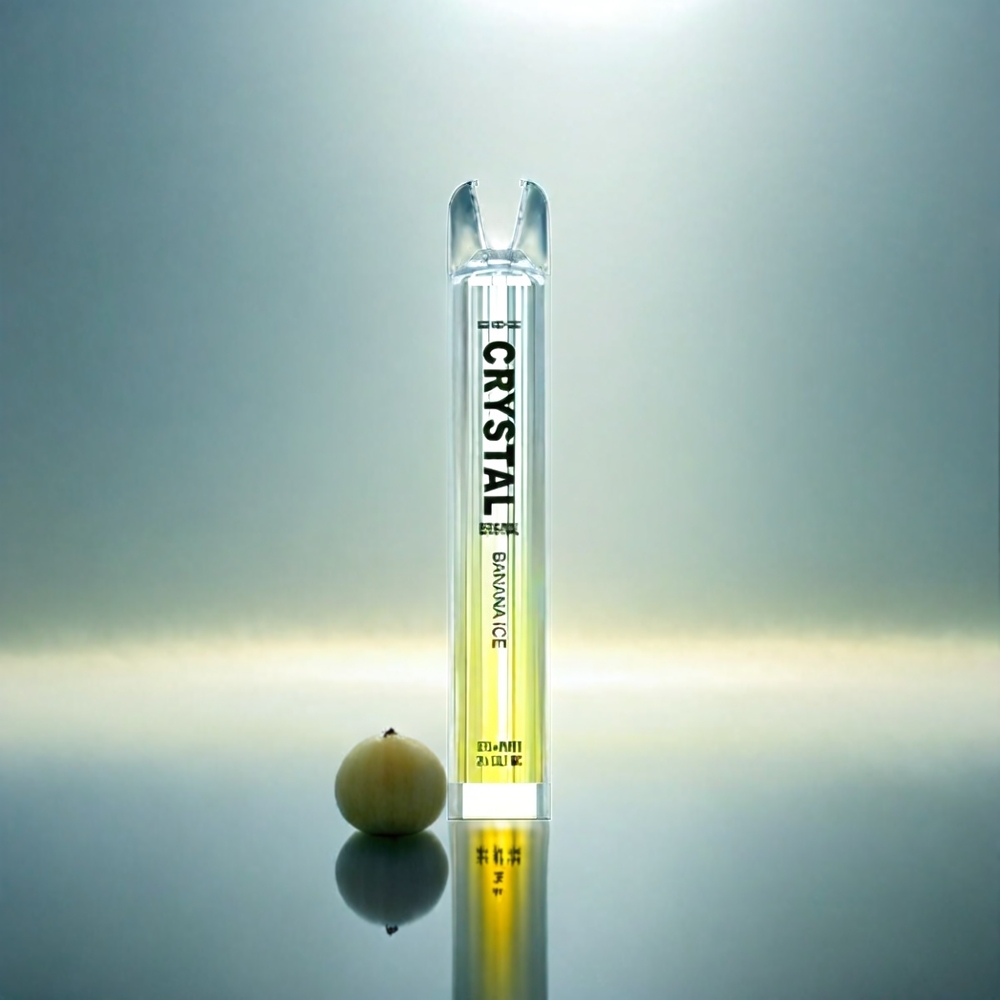 Ske Crystal Bar 600 France Grosiste - Glace Banane, 0% de nicotine, 600 bouffées, Coque en acier inoxydable
