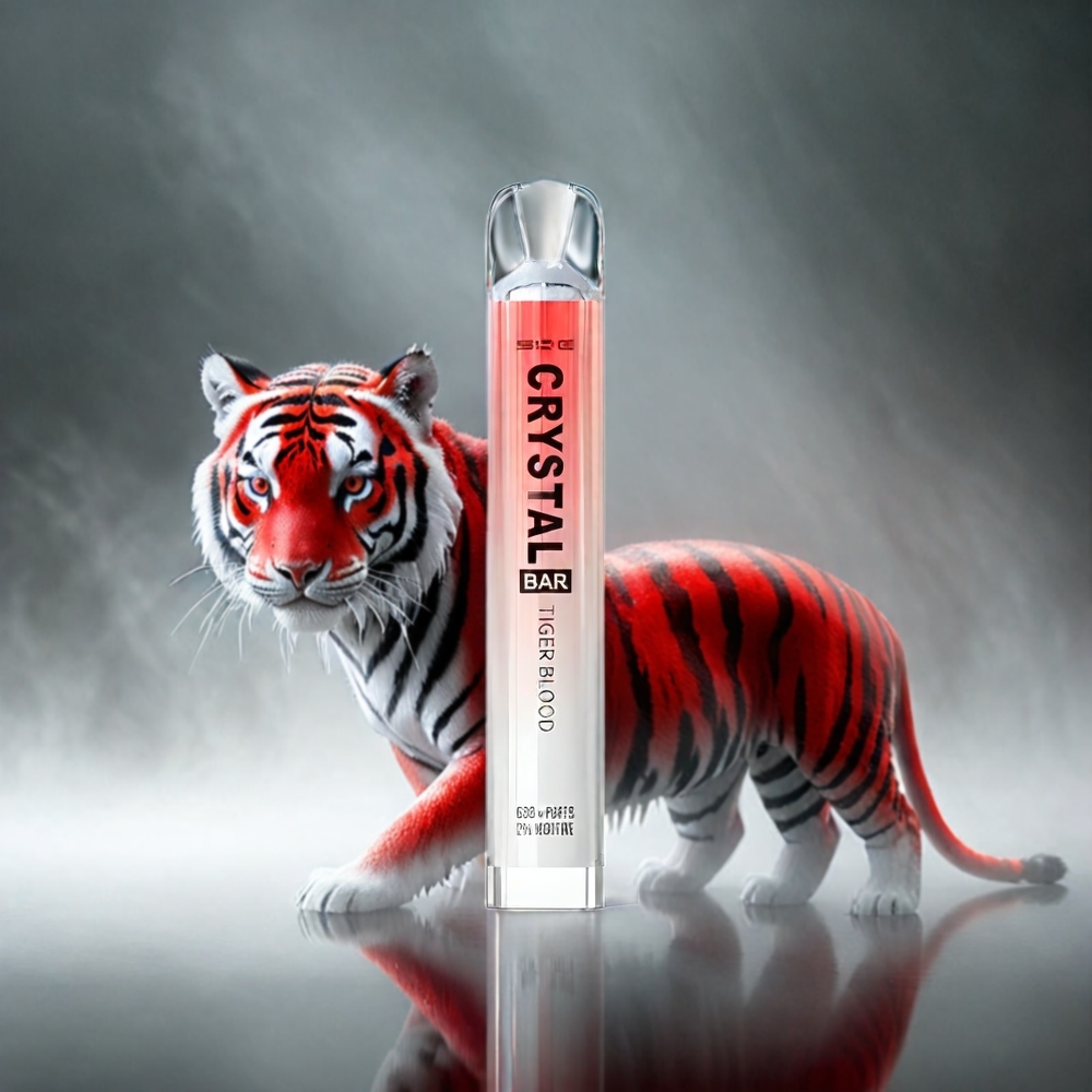 Ske Crystal Bar 600 France Grosiste Sans Nicotine / 2% ACIER INOXYDABLE TIGER BOLD