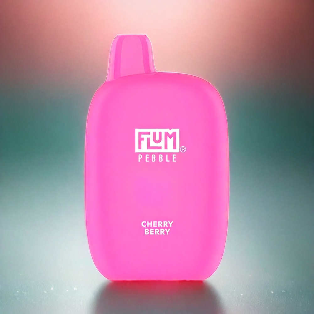 Flum Pebble 6000 France Grosiste - 10 ml, 5% de nicotine, Type-C rechargeable, bobine en filet, Cerise Baies