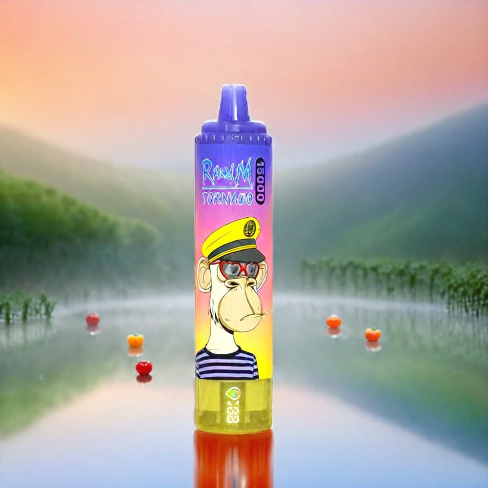 Fumot Randm Tornado 15000 Puffs France Grosiste - 25 ml, 850mAh, Type-C, Écran LCD, Pêche Myrtille Bonbon