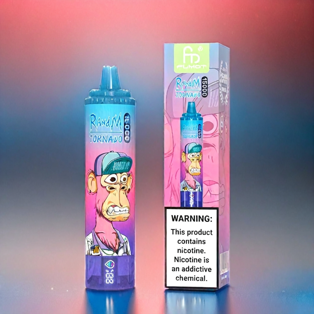 Fumot Randm Tornado 15000 Puffs France Grosiste - 25 ml, 850mAh, bobine en maille 0,9 ohm, Myrtille Framboise (Blueberry Raspberry)