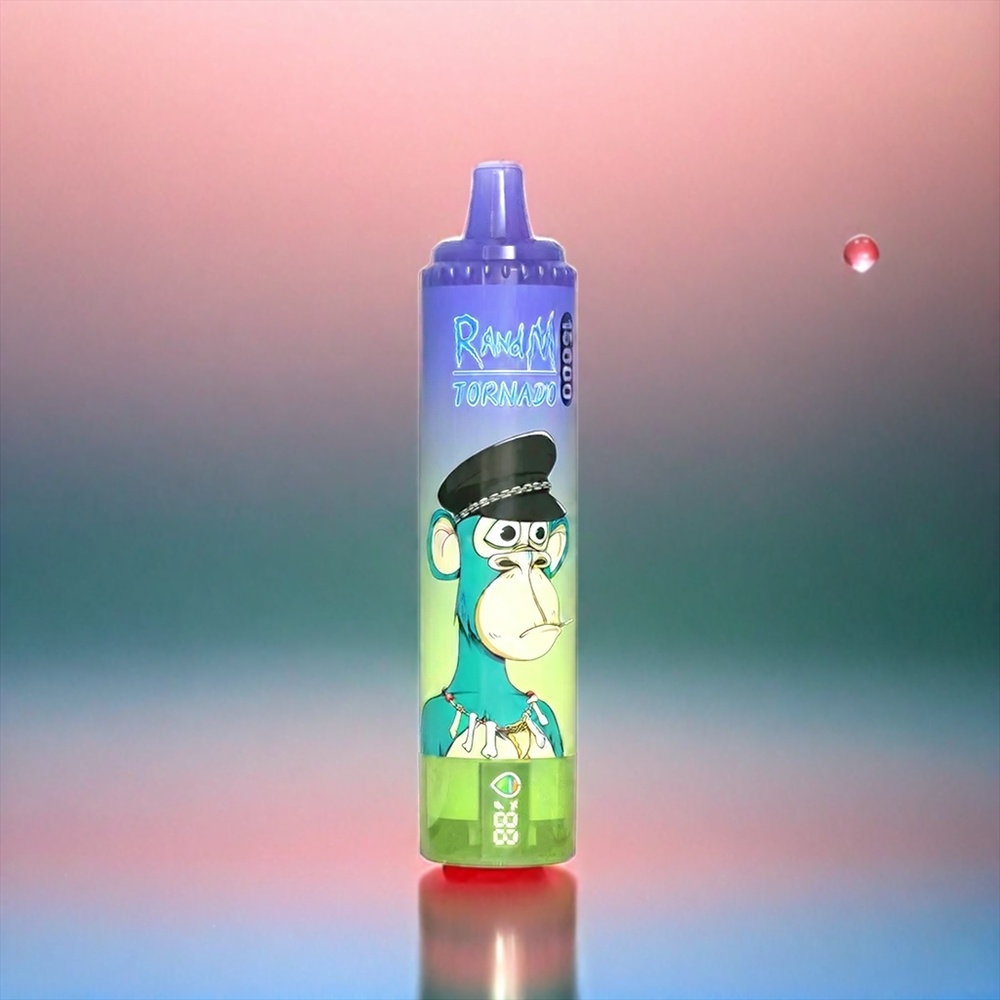 Fumot Randm Tornado 15000 Puffs France Grosiste - 25ml 850mAh Mesh Coil Type-C LCD Myrtille Bubblegum