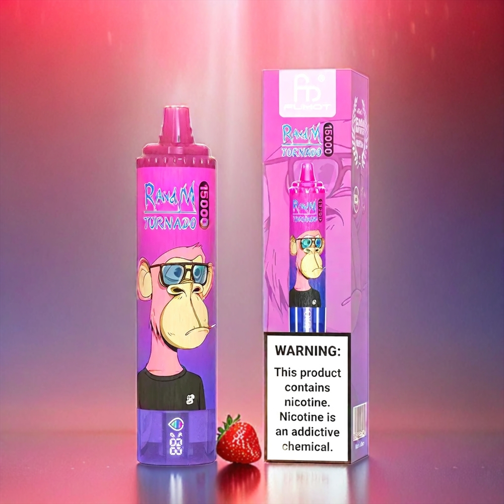 Fumot Randm Tornado 15000 Puffs France Grosiste Avec Fulse Raisin (15 000 bouffées, 25 ml, 850mAh, bobine en maille 0,9 ohm)