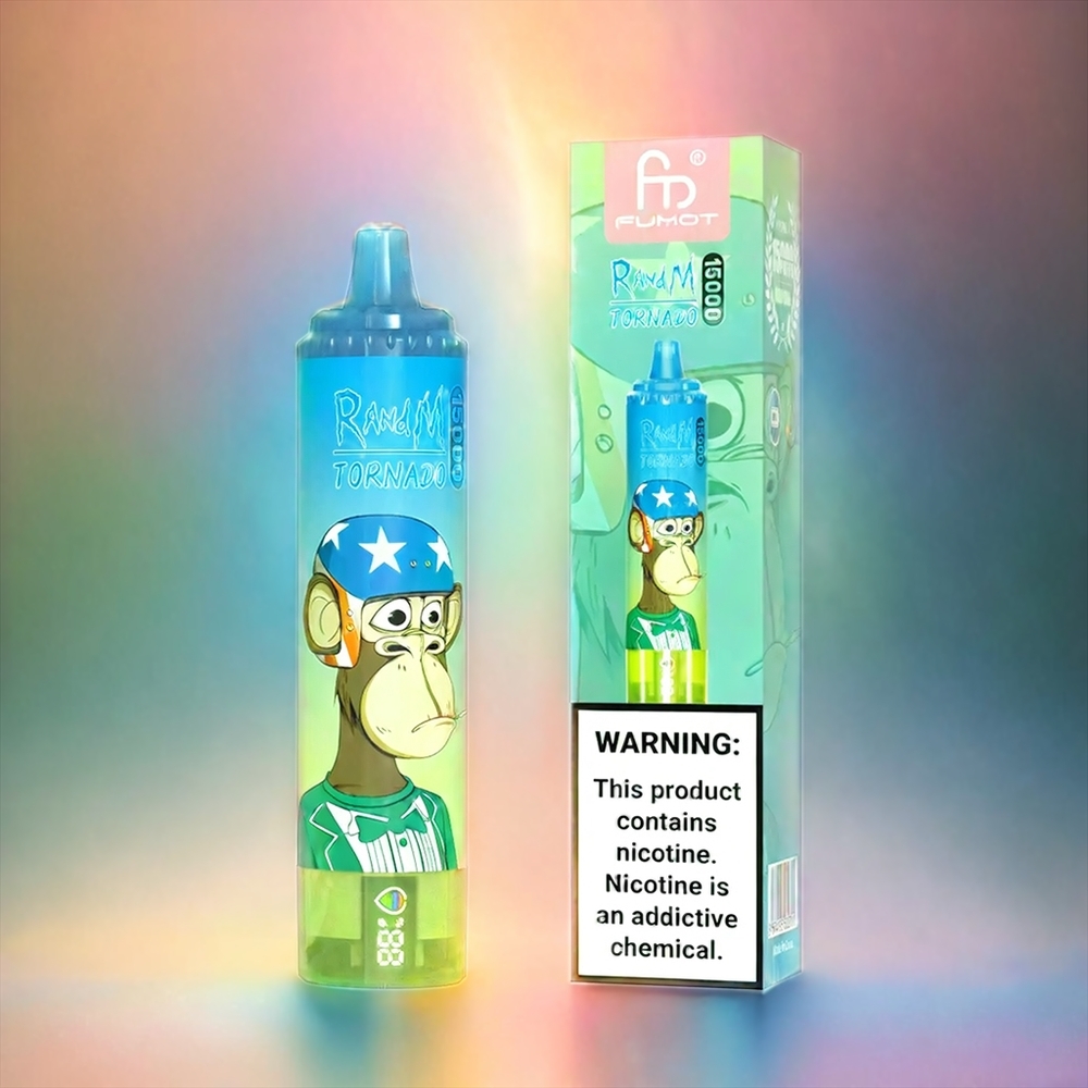 Fumot Randm Tornado 15000 Puffs France Grosiste - Gummy Bear (Ourson Gélifié), 25 ml, bobine en maille 0,9 ohm, type-C