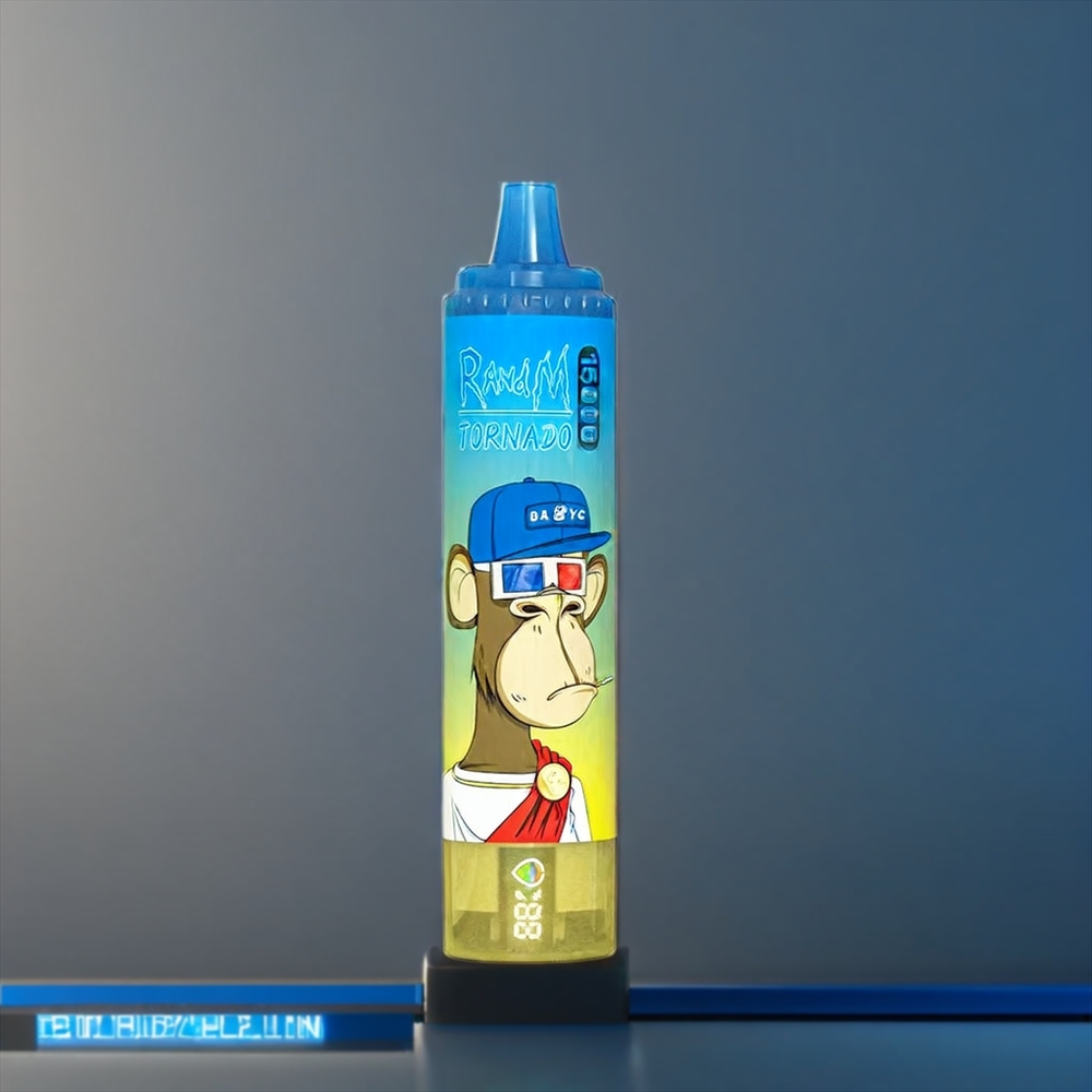 Fumot Randm Tornado France Grosiste 15000 Puffs 25ml LCD 850mAh Mesh Coil Type-C MR. bleu