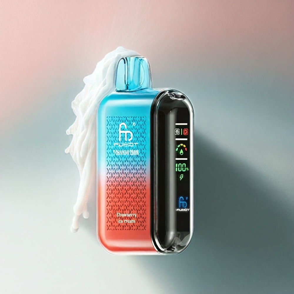 Fumot Tornado 20000 Puffs France Grosiste Avec 20ml de e-liquide et Smart Display - Crème Glacée à la Fulse