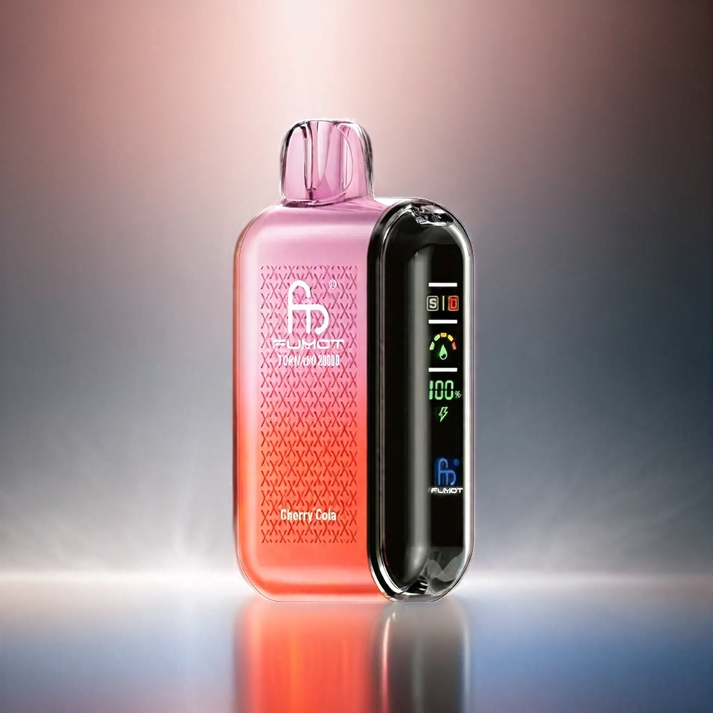 Fumot Tornado 20000 Puffs France Grosiste Avec Double Mesh Coil et 20 ml e-liquide Cherry Cola