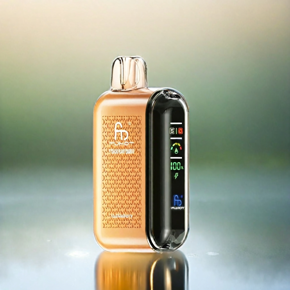 Fumot Tornado 20000 Puffs France Grosiste Avec Double Mesh Coil et Affichage Intelligent Parfum Huckleberry