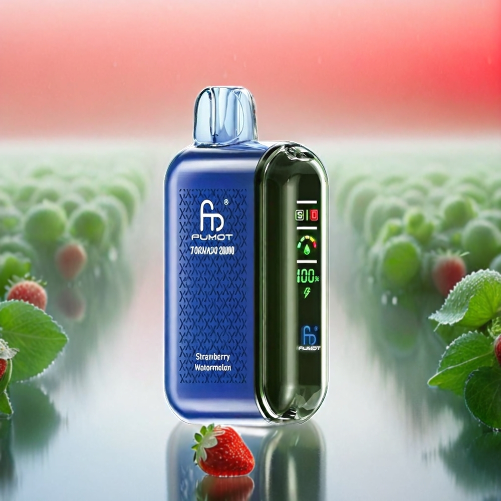 Fumot Tornado 20000 Puffs France Grosiste Avec Fulse Pastèque, double bobine en filet, 850mAh, affichage intelligent