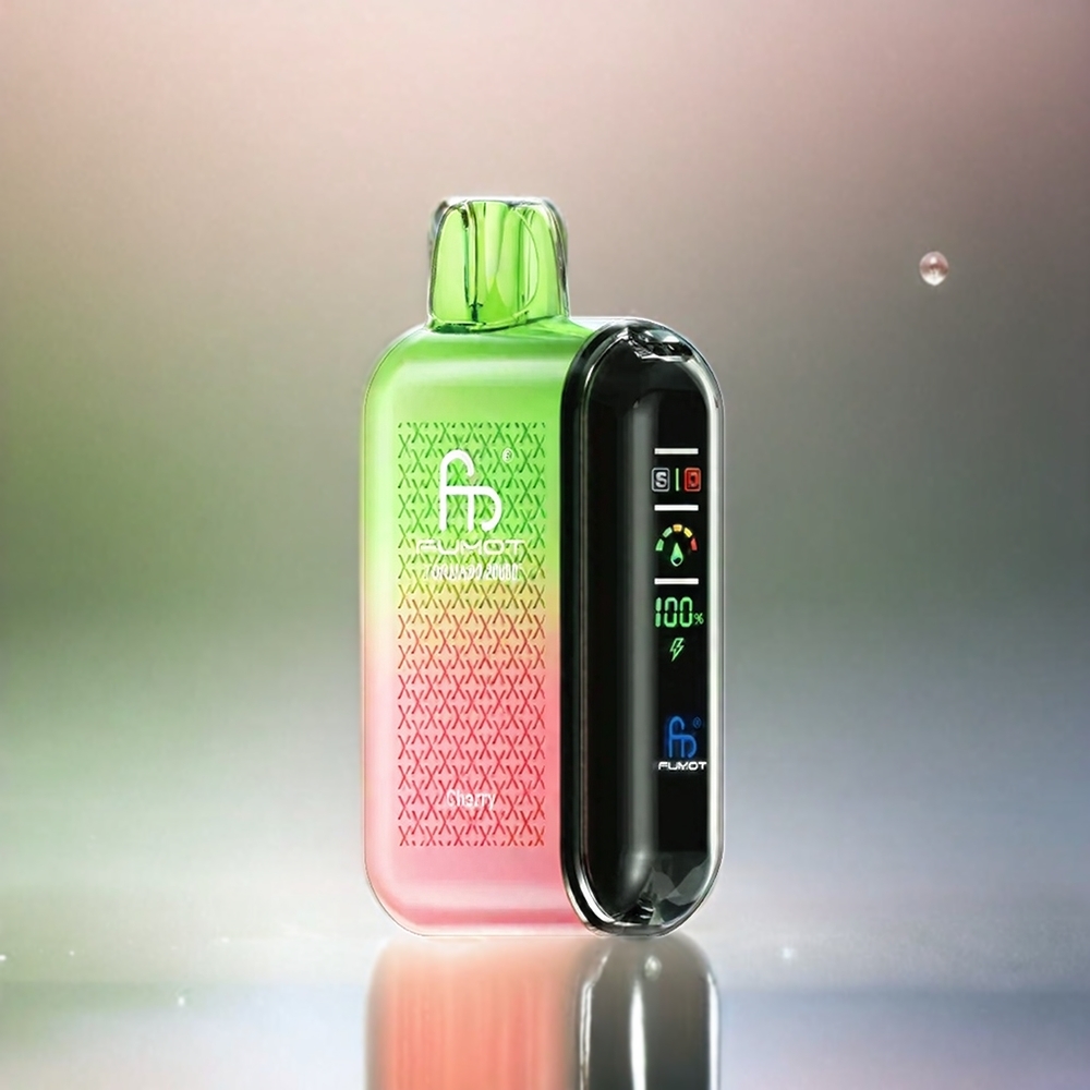 Fumot Tornado 20000 Puffs France Grosiste - Coil à double mailles, e-liquide de 20 ml, batterie 850mAh, Cerise