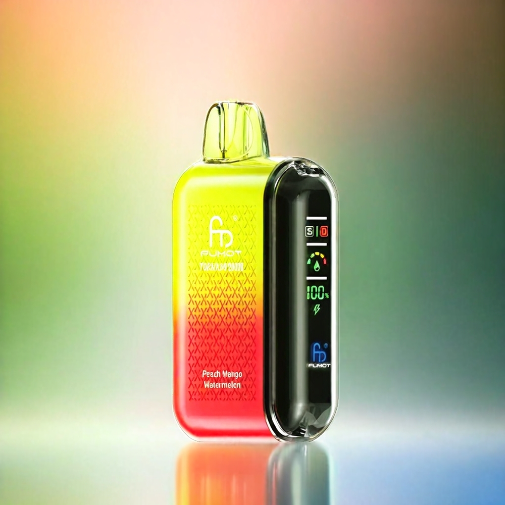 Fumot Tornado 20000 Puffs France Grosiste Double Mèche 20ml Pêche MANGUE PASTÈQUE