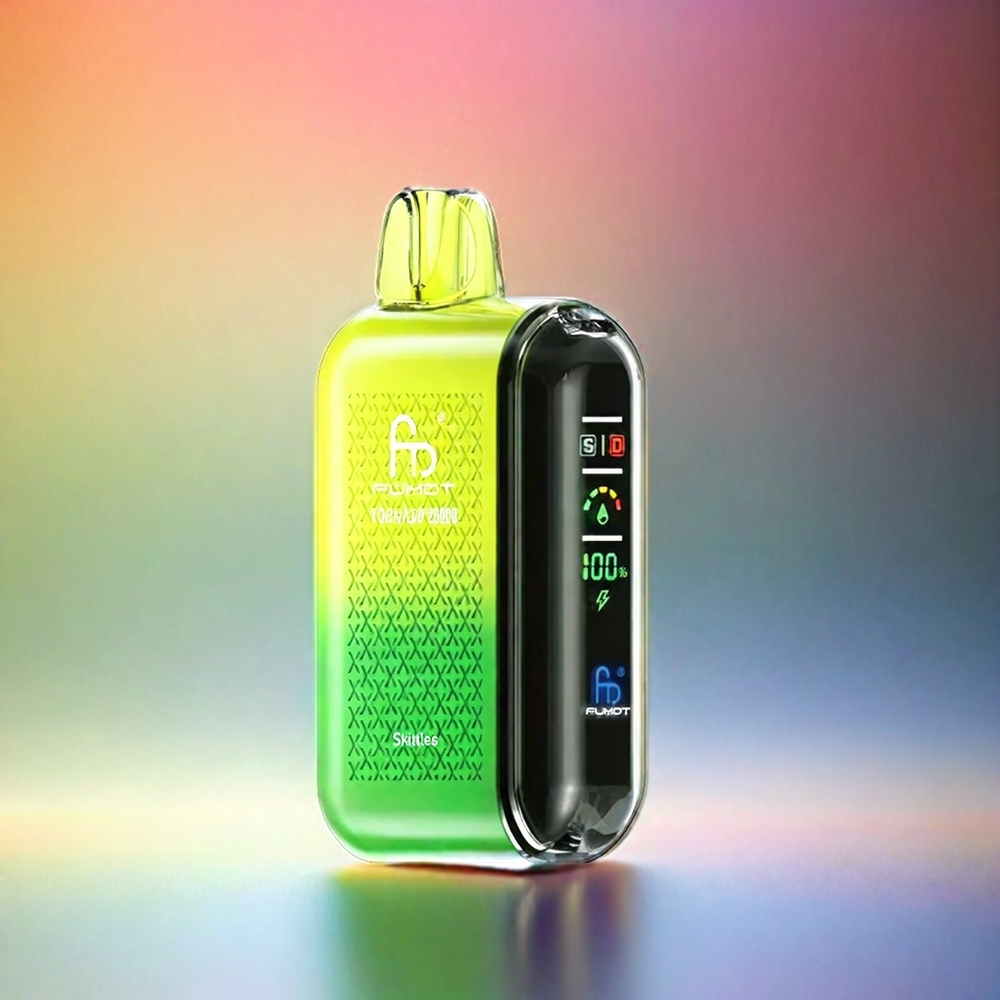 Fumot Tornado 20000 Puffs France Grosiste - Double Mesh, 20 ml, Affichage Intelligent, Skittles