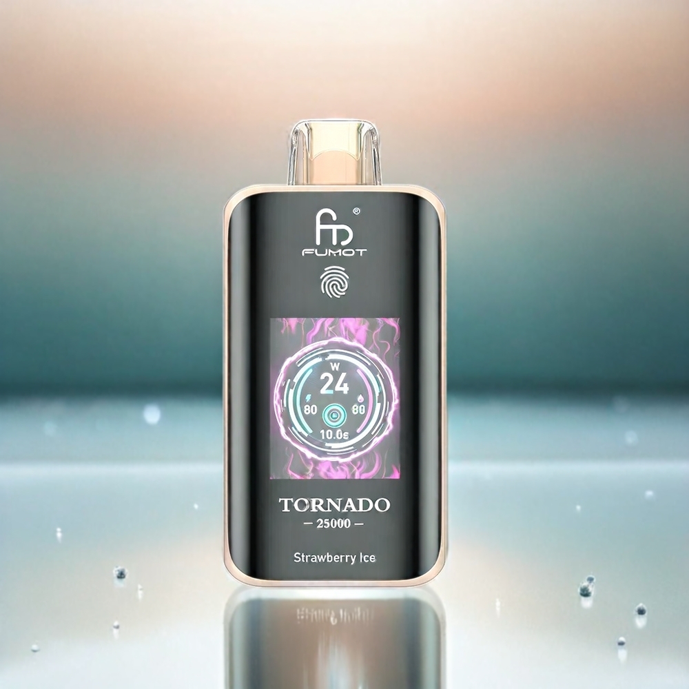 Fumot Tornado 25000 Puffs France Grosiste Avec Écran HD, batterie 700mAh rechargeable, 20ml e-liquide Prérempli, flore glacée