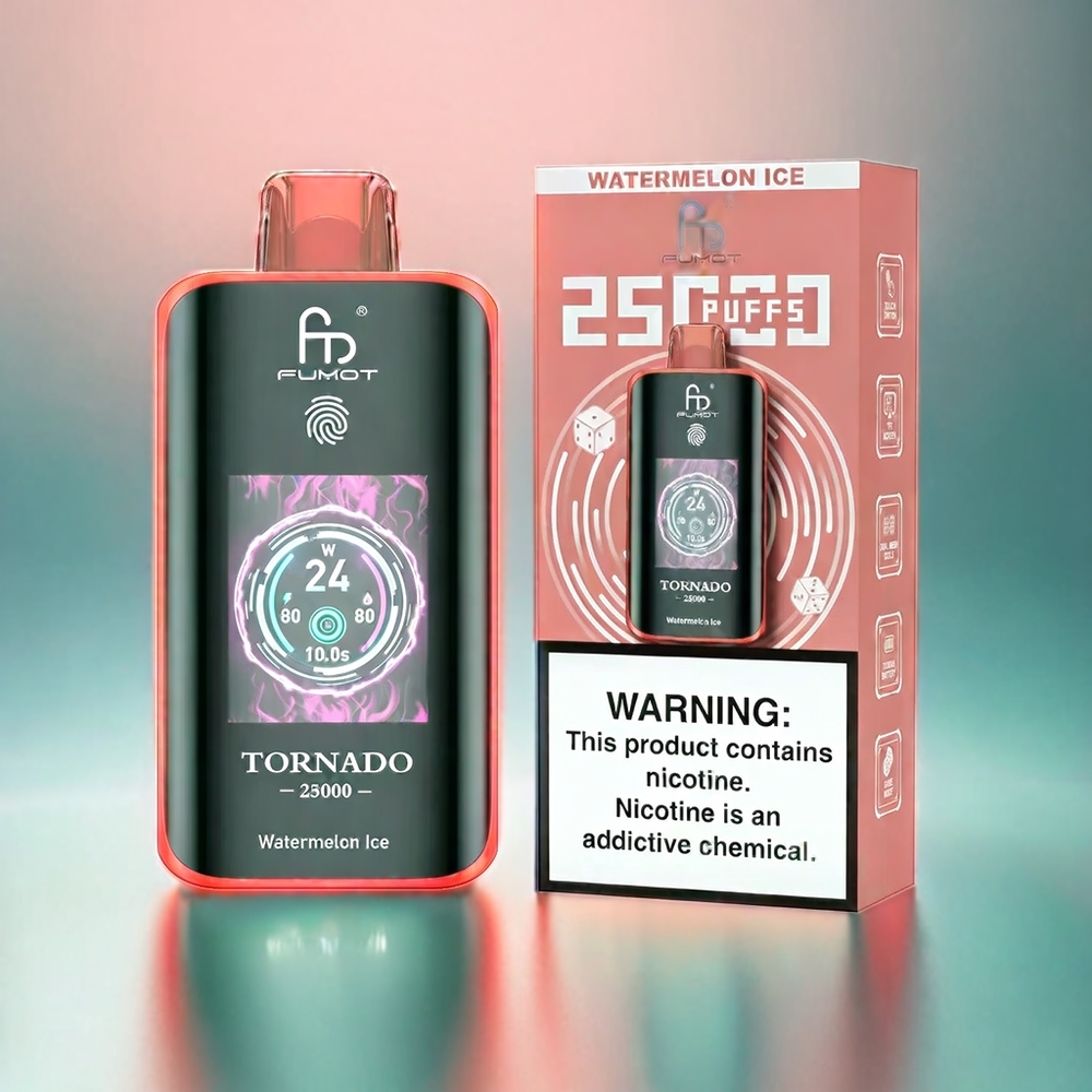 Fumot Tornado 25000 Puffs France Grosiste Écran HD 700mAh Eau Glacée à la Pastèque
