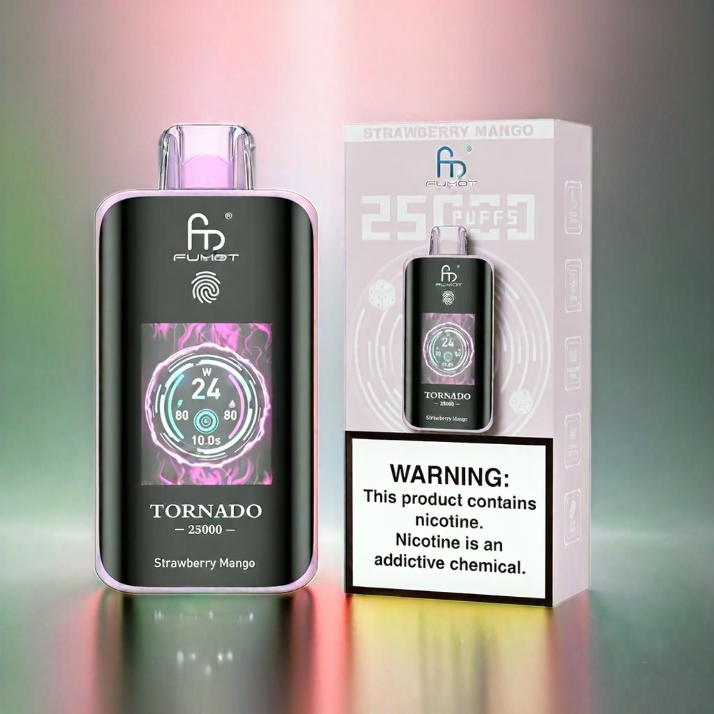 Fumot Tornado 25000 Puffs France Grosiste Écran HD - 700mAh - Type-C - Fense mangue
