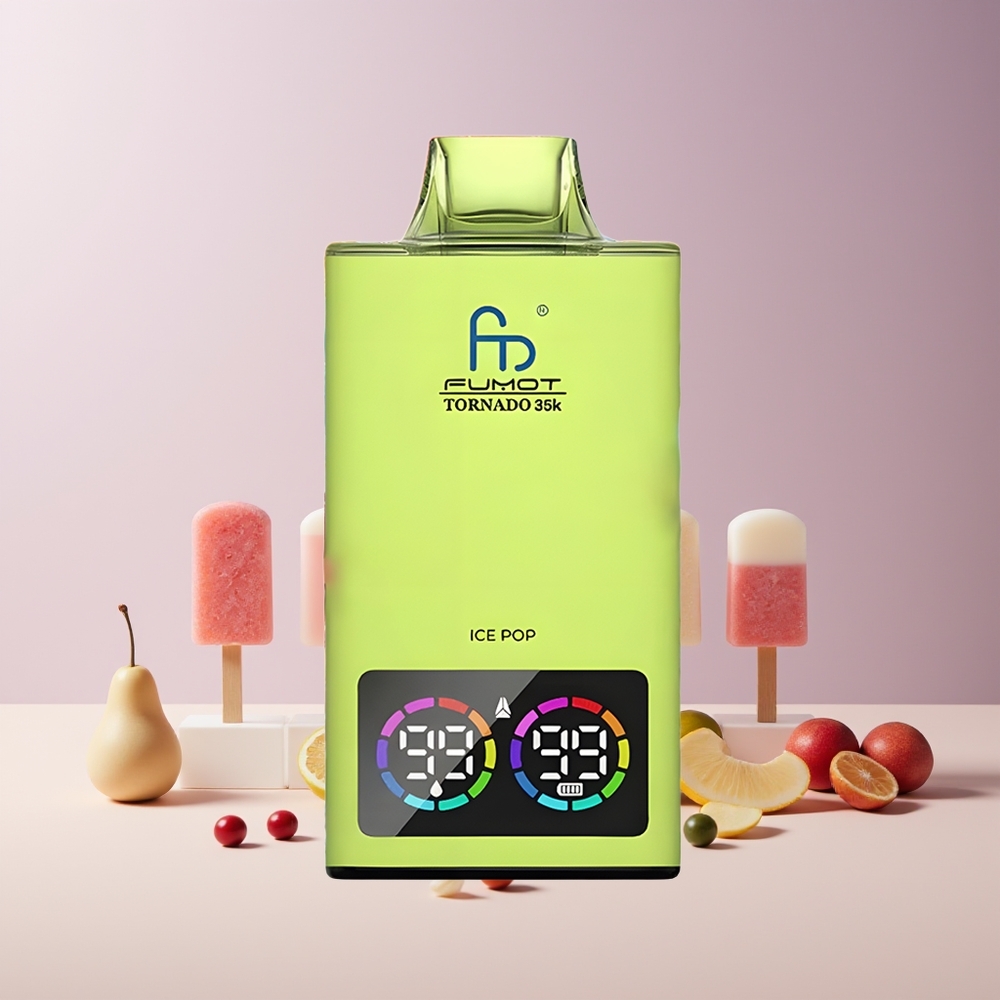 Fumot Tornado 35K Disposable Vape France Grossiste - Double Mesh, 15ml E-liquide, Batterie 700 MAH, Chargement Rapide USB-C, 35000 Puffs, Glace Sucrée