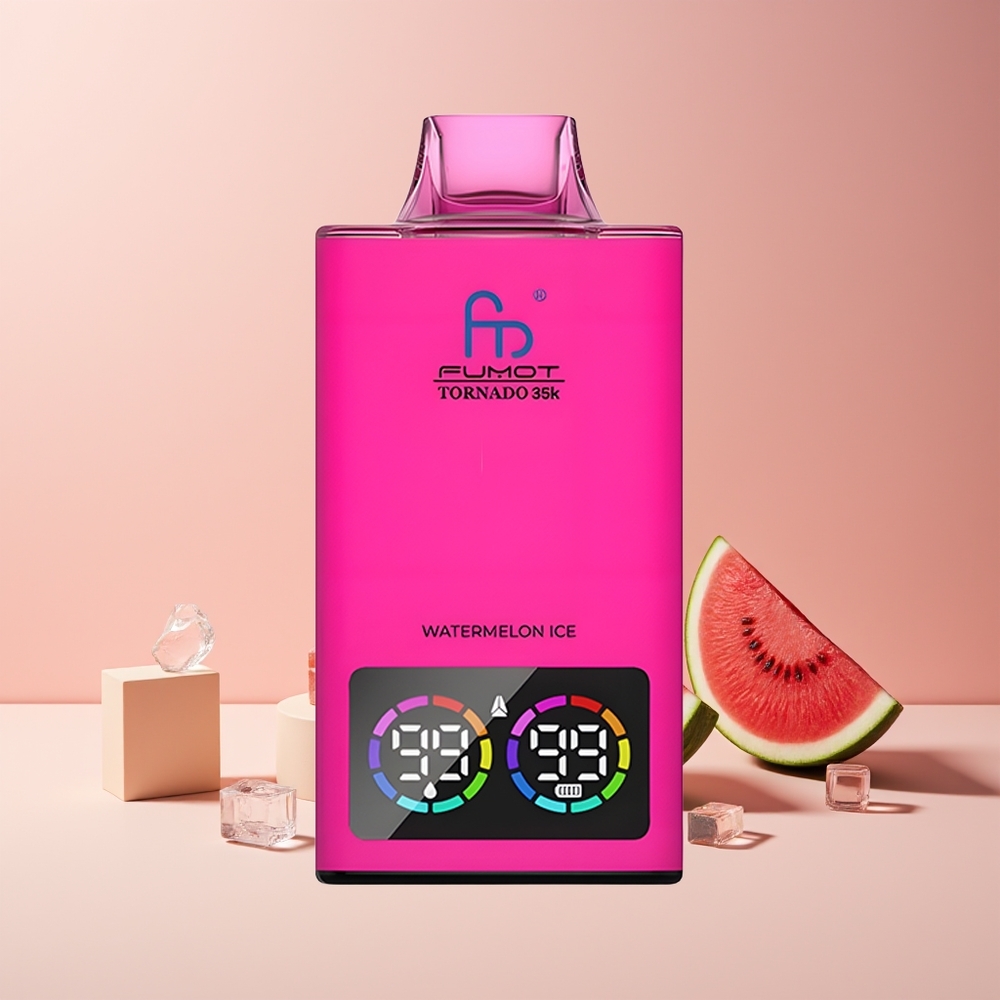 Fumot Tornado 35K Disposable Vape France Grossiste - Double Mesh, E-liquide 15ml, 35000 Puffs, Glace Pastèque