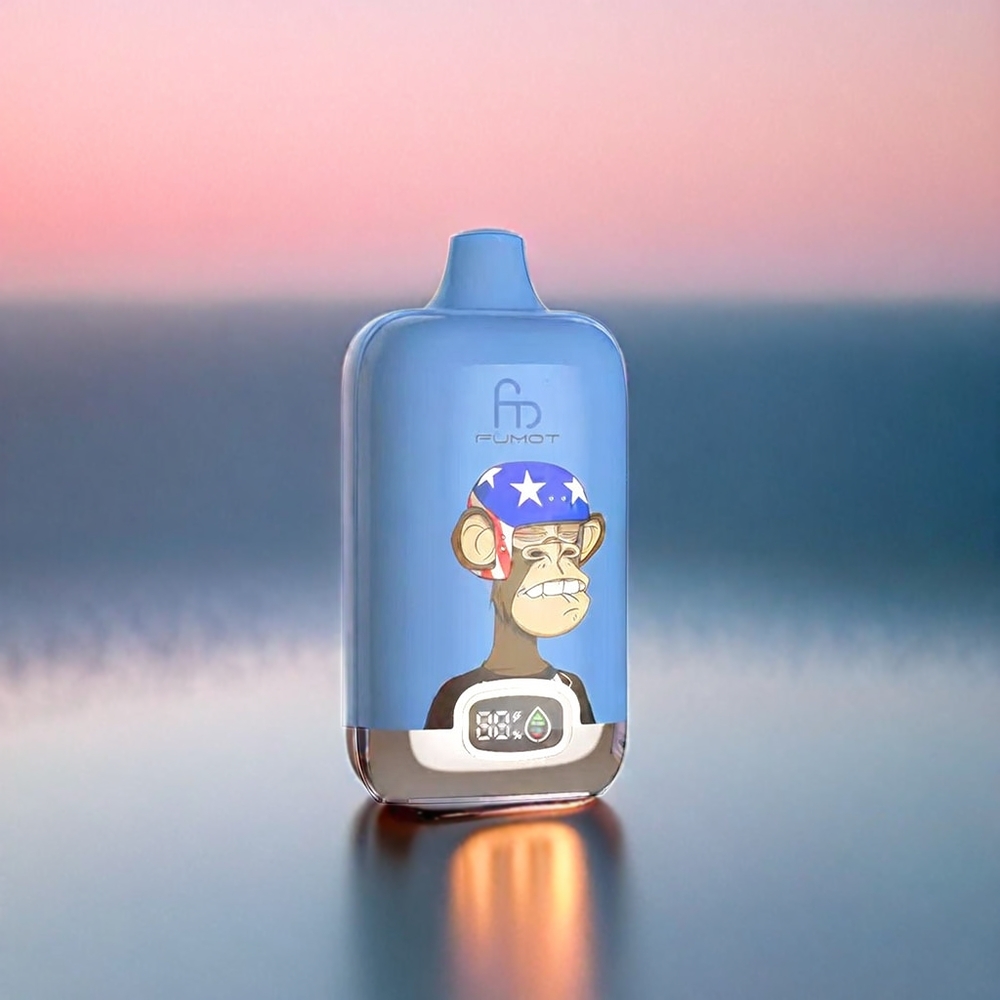 Fumot Tornado Digital Box 12000 Puffs France Grosiste AVEC Mesh Coil et Batterie 550mAh RECHARAGEMable - Bubblegum Myrtille