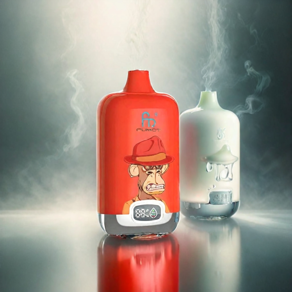 Fumot Tornado Digital Box 12000 Puffs France Grosiste - Deuff Pomme, 20 ml e-liquide, batterie 550mAh rechargeable, Taux de Nicotine 0% -5%