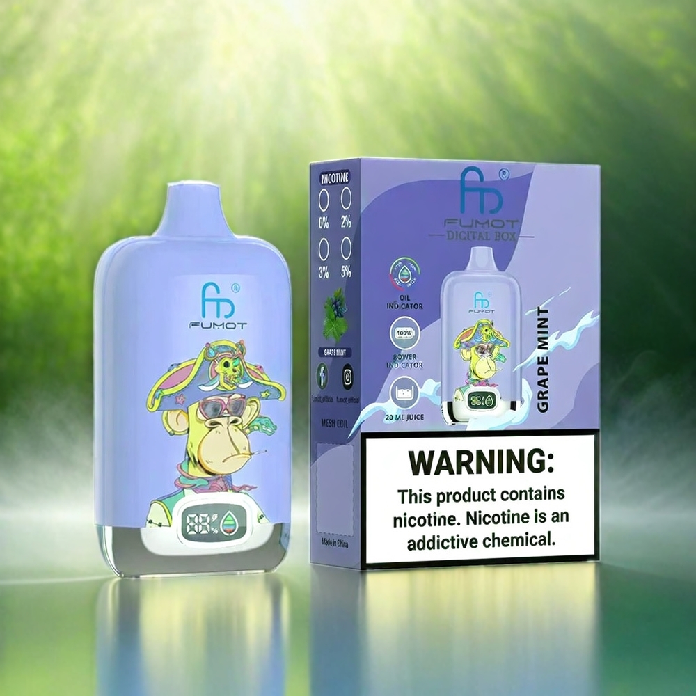 Fumot Tornado Digital Box 12000 Puffs France Grosiste Menthe