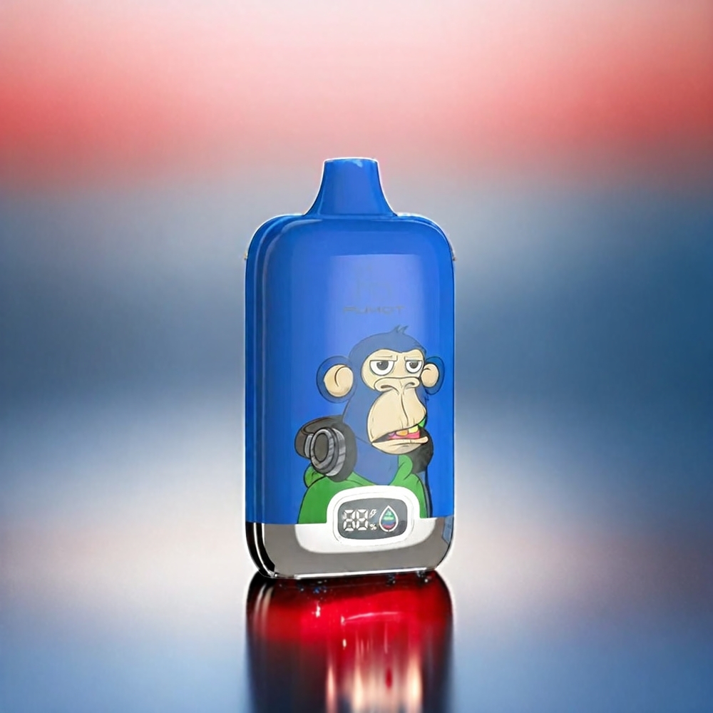 Fumot Tornado Digital Box 12000 Puffs France Grossiste Bleu Framboise Avec Puff Numérique, batterie rechargeable 550mAh ET Type-C