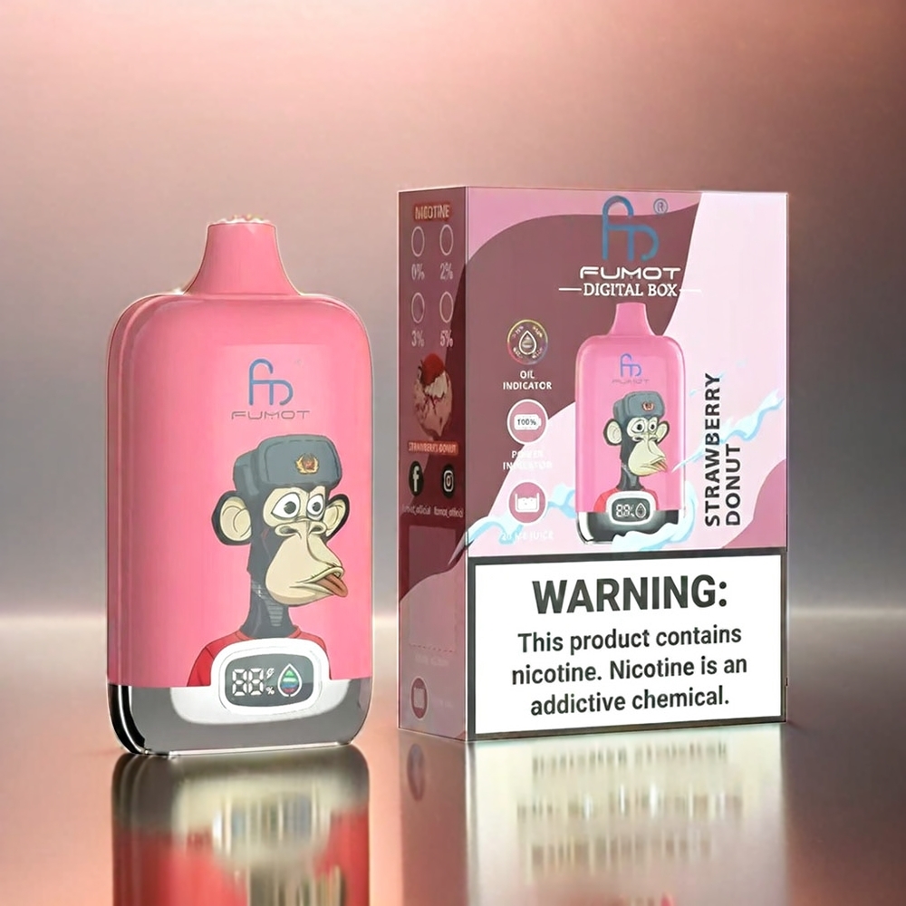 Fumot Tornado Digital Box 12000 Puffs France Grossiste Flow Donut 20ml 5% Mesh Coil Type-C