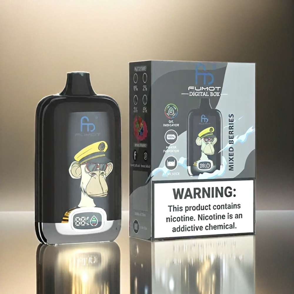 Fumot Tornado Digital Box 12000 Puffs Vape Baies Mixtes France Grosiste