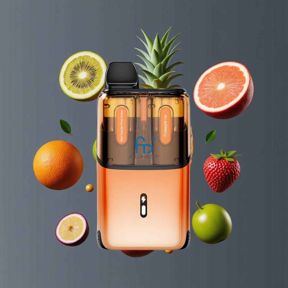 Fumot Ultra T32000 France Grossiste - 32000 Puffs, 800mAh, 24ml, Type-C, 20mg, Kiwi Fruit de la Passion Goyave & Ananas Glacé