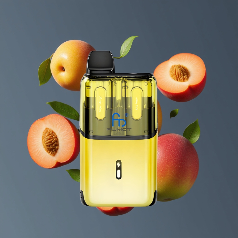 Fumot Ultra T32000 Vape Jetable France Grossiste - Triple Mangue & Pêche Juteuse, 32000 Puffs, 800mAh, Charge Rapide Type-C