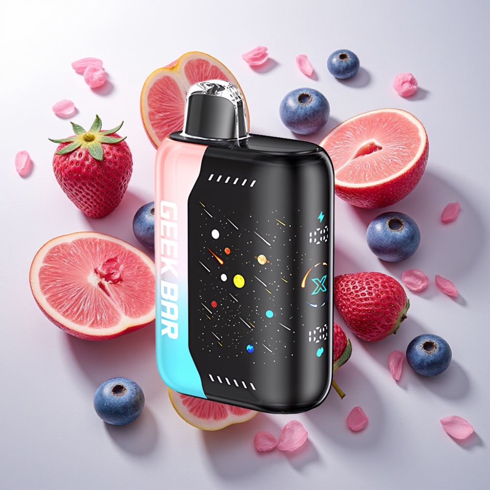GEEKBAR Pulse X 42K Puffs Édition Météore Rose & Bleu – France Grossiste – 820mAh Charge Rapide, Écran 3D Courbé, Dual Mesh Coil