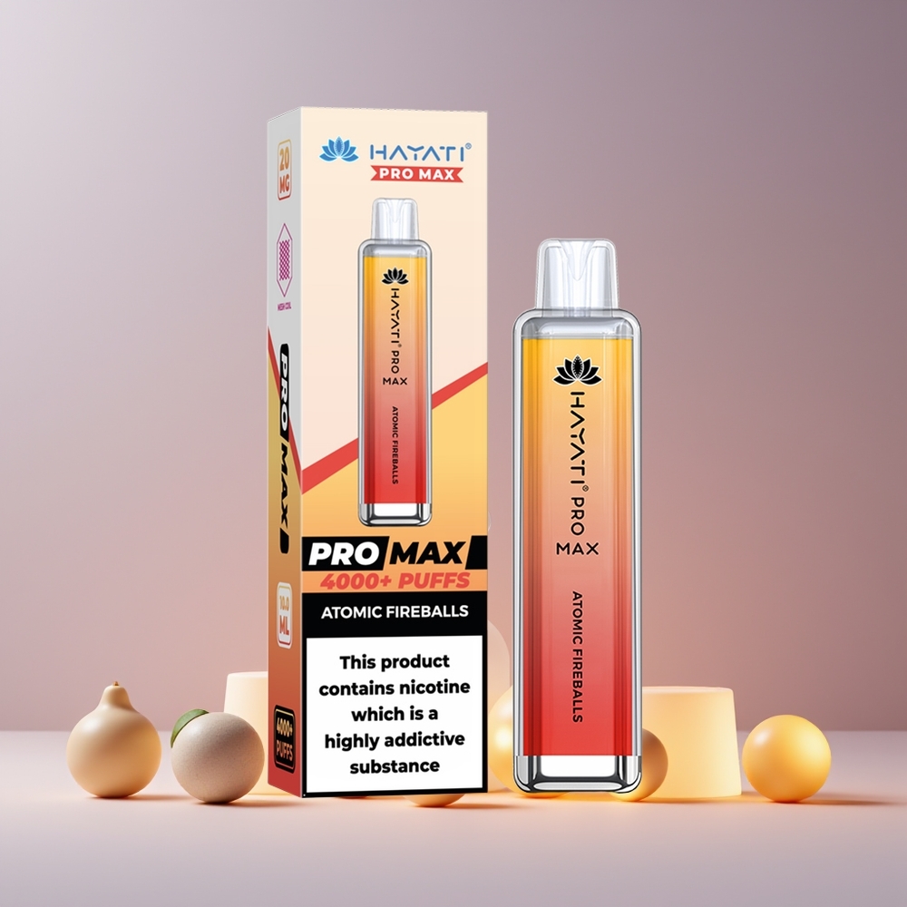 Hayati Pro Max 4000 Puffs France Grossiste - E-cigarette Jetable Rechargeable avec Double Bobine Mesh 1.1 Ohm, Batterie 1400mAh et LED Cristal