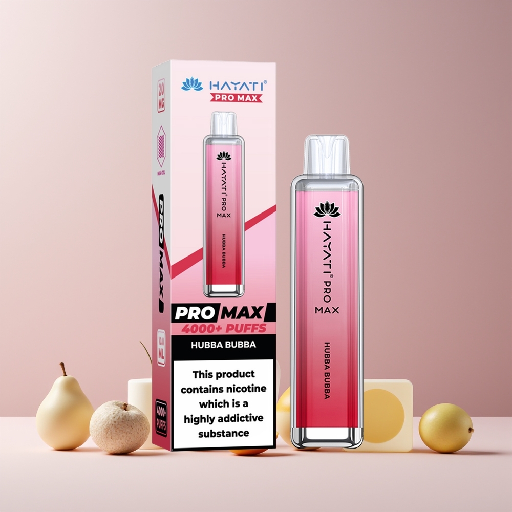 Hayati Pro Max 4000 Puffs France Grossiste - Rechargeable, 1400mAh, Double Bobine Mesh 1.1 Ohm, 2ml/10ml, TPD-Conforme