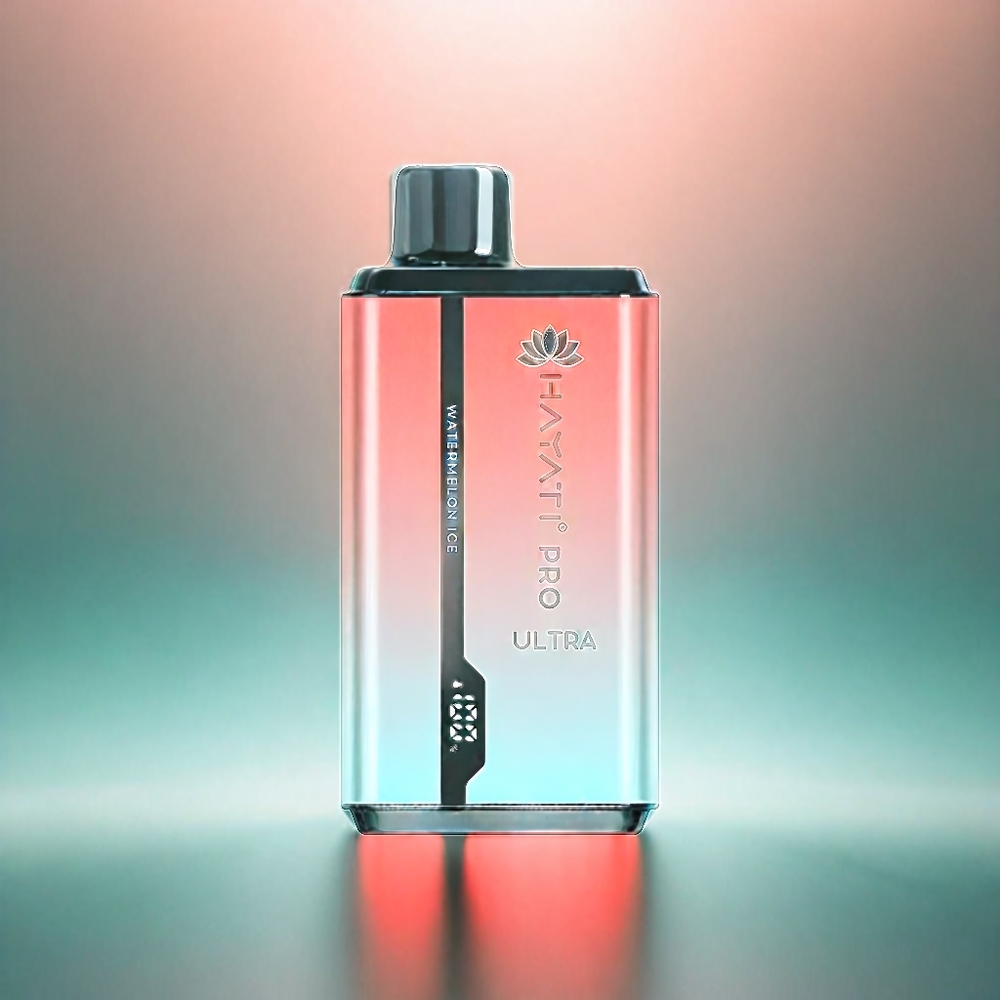 Hayati Pro Ultra 15000 Puffs France Grosiste - 2 12 ml e-liquide, 2% de nicotine, glace de pastèque (Glace Pastèque)