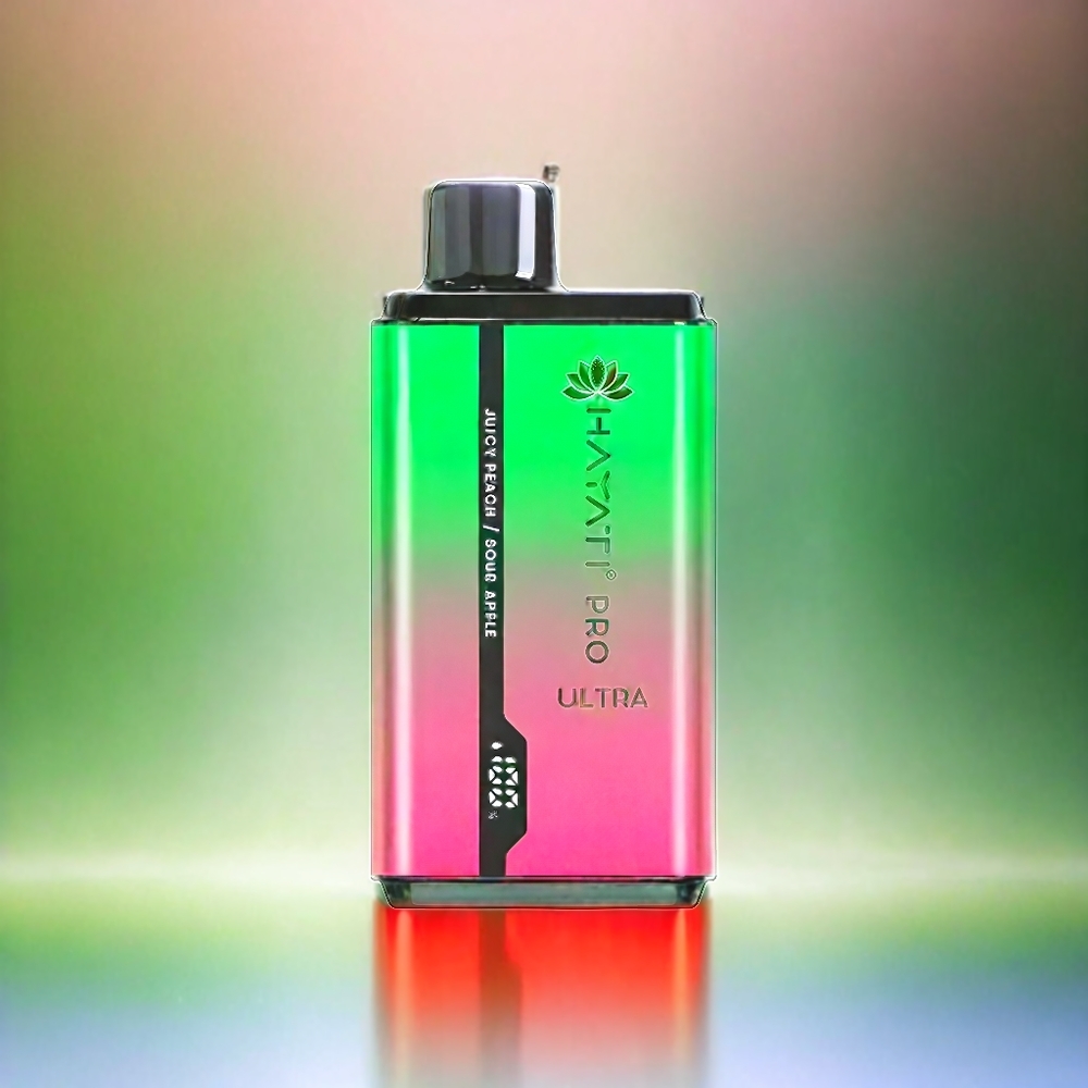 Hayati Pro Ultra 15000 Puffs France Grosiste - 850mAh 24ml 2% - Pomme Acidee et Pêche Juteuse