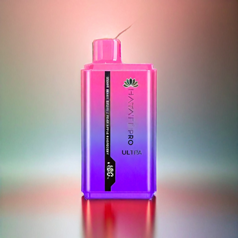 Hayati Pro Ultra 15000 Puffs France Grosiste - 850mAh, 2 12 ml, 2%, SAVEUR ÉCLAT DE BAIES Raisin Poire Pomme Framboise