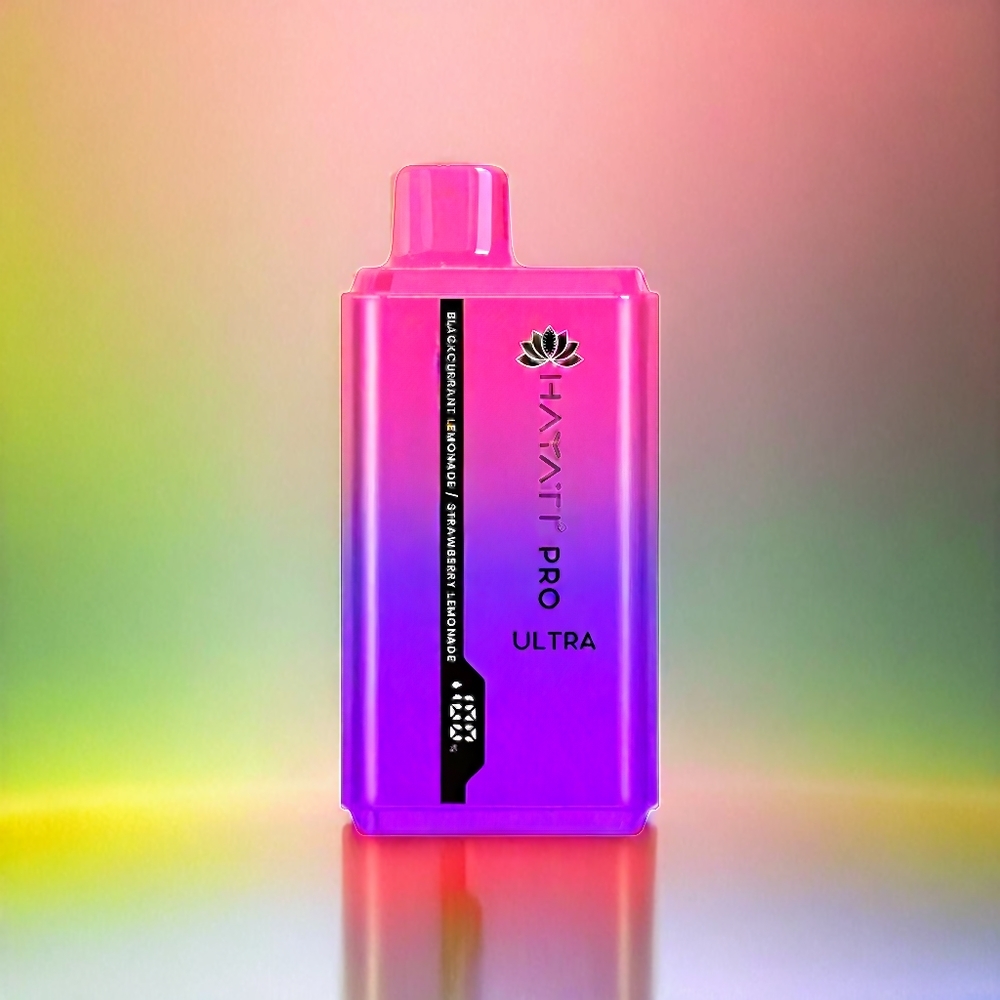 Hayati Pro Ultra 15000 Puffs France Grosiste Avec 2 12ml ET Saveurs Brackcurrant Lemonade Strawberry Limonade 2% Nicotine