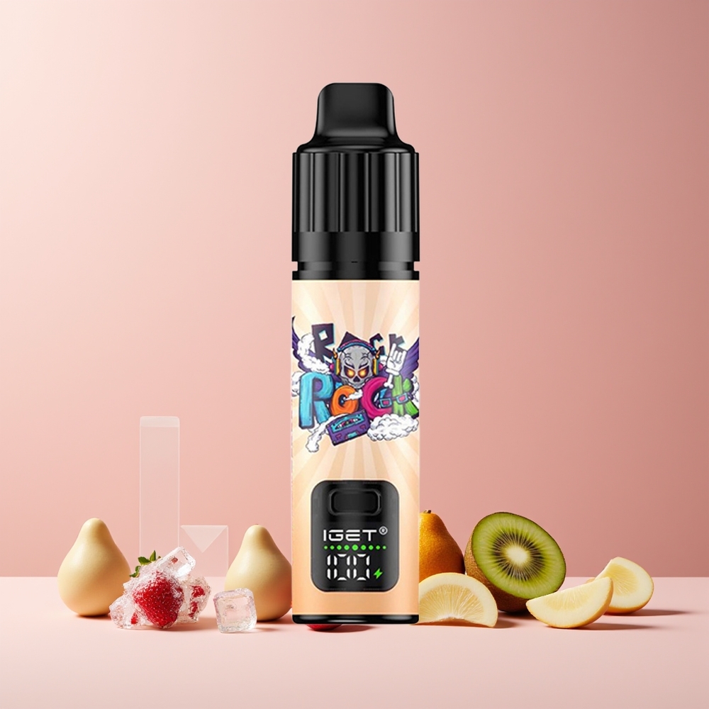 IGET BAR PLUS S3 POD 10000 Puffs France Grossiste - 18 ml E-liquide, 5% Nicotine, 950 mAh Rechargeable, Fraise Kiwi Glacé