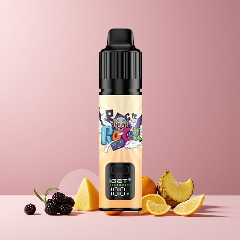 IGET BAR PLUS S3 POD 10000 Puffs France grossiste - 18 ml E-liquide - 5% Nicotine - Mûre Ananas Orange