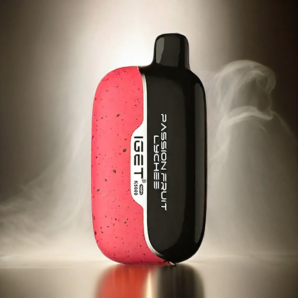 Iget Moon K5000 Puffs Vape Fruit de la Passion Litchi France Grosiste - Poids Net: 81,5 g, Taille: 49,5x25,3x99,4 mm